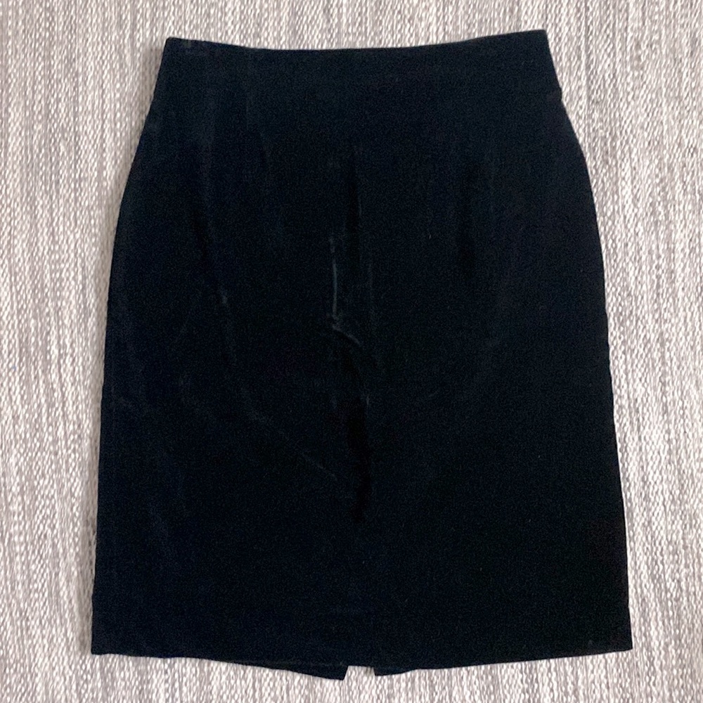Vintage Velvet Pencil Skirt